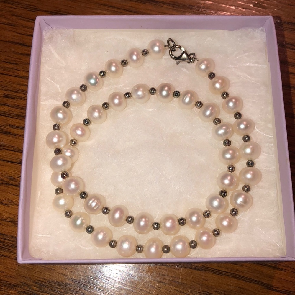 S/S 7-8mm Cultured Freshwater Pearl Necklace-16”L
